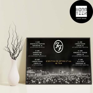 Foo Fighters Everything Or Nothing at All Tour UK Tour 2024 Fan Gifts Home Decor Poster Canvas