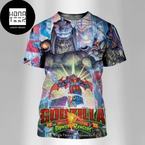 Godzilla Vs The Mighty Morphin Power Rangers II Fan Gifts All Over Print Shirt