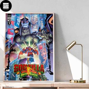 Godzilla Vs The Mighty Morphin Power Rangers II Fan Gifts Home Decor Poster Canvas