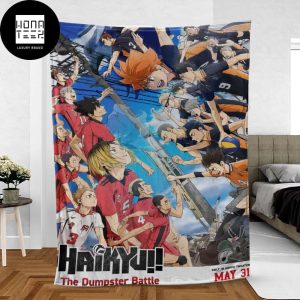 Haikyu The Dumpster Battle Only In Movie Theater May 31 2024 King Bedding Set Fleece Blanket