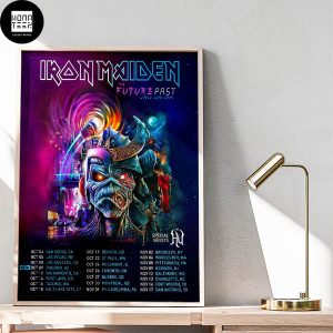 Iron Maiden The Future Past World Tour 2024 Date October And November Fan Gifts Home Decor Poster Canvas