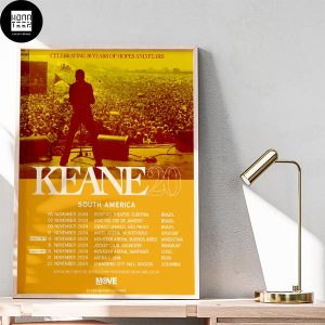 Keane 20 Years Of Hopes And Fears Tour Date South America Fan Gifts Home Decor Poster Canvas