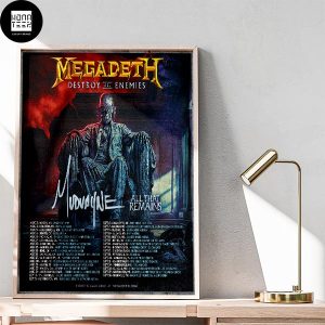 Megadeth Destroy All Enemies Tour 2024 Tour Date Fan Gifts Home Decor Poster Canvas