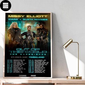 Missy Elliott Out Of This World The Experience Tour Date Fan Gifts Home Decor Poster Canvas
