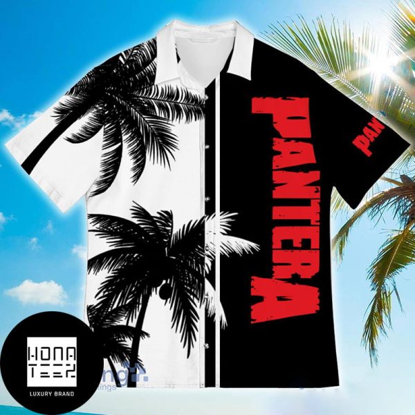 Pantera Coconut Tree Tropical 2024 Trendy Hawaiian Shirt