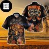 Pantera Logo Classic Tropical Leaf And Flower 2024 Trending Hawaiian Shirt