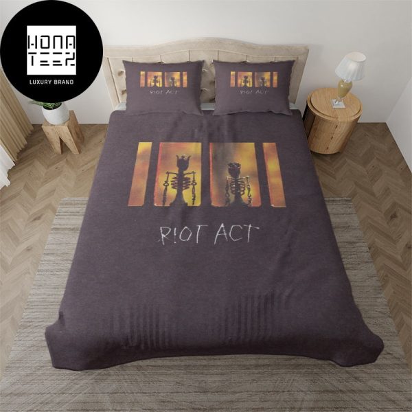 Pearl Jam Riot Act Album Brown Color Classic King Bedding Set