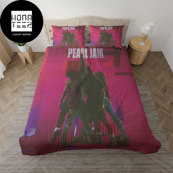 Pearl Jam Ten Album Cover Band Member Hold Hand Classic Queen Bedding Set