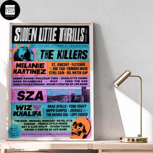 Sudden Little Thrills Music Festival 2024 Lineup September 7-8 2024 Pittsburgh PA Fan Gifts Home Decor Poster Canvas