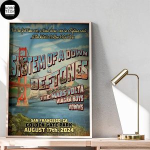 System Of A Down And Deftones Show San Francisco CA Golfen Gate Park August 17th 2024 Fan Gifts Home Decor Poster Canvas