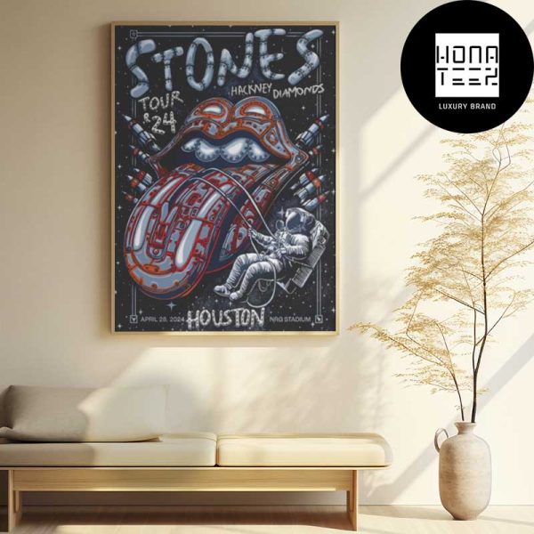 The Rolling Stones Hackney Diamonds Tour 2024 April 28 2024 Houseton Fan Gifts Home Decor Poster Canvas