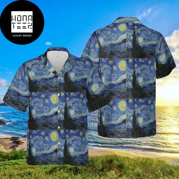 The Starry Night Vincent van Gogh 2024 Trending Hawaiian Shirt