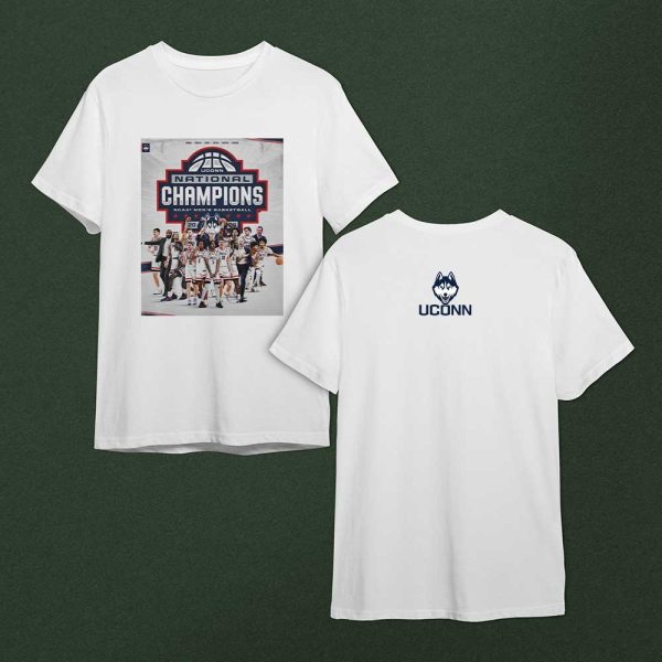 UConn Wins NCAA Men’s Basketball Championship 2024 Back To Back Fan Gifts Two Sides Classic T-Shirt