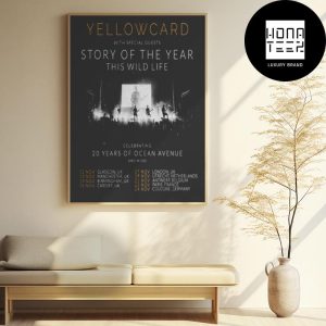 Yellowcard Celebrating 20 Years Of Ocean Avenue And More 2024 Date Fan Gifts Home Decor Poster Canvas