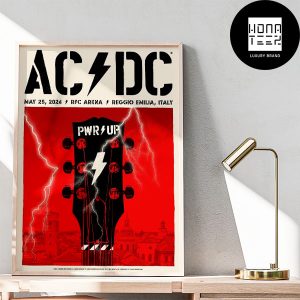 ACDC Power Up Tour May 25 2024 Reggio Emilia Italy Fan Gifts Home Decor Poster Canvas