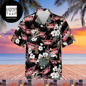 Aerosmith Band Coconut Tree And Floral Pattern 2024 Trendy Hawaiian Shirt