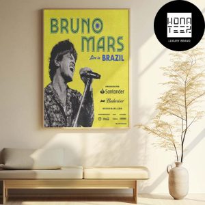 Bruno Mars Live In Brazil 2024 Fan Gifts Home Decor Poster Canvas