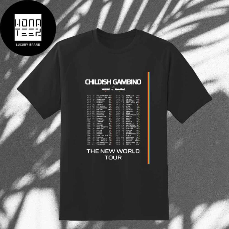 Childish Gambino Announces The New World Tour Dates 2024 2025 Fan Gifts Classic T Shirt Honateez