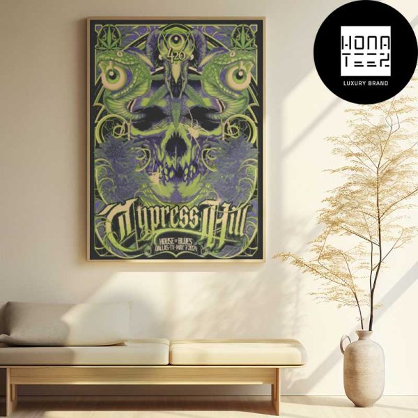 Cypress Hill Show Dallas TX May 07 2024 At House Of Blues Fan Gifts Home Decor Poster Canvas