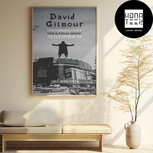 David Gilmour 5th and final David Gilmour show at The Garden 2024 Home Decor Poster Canvas