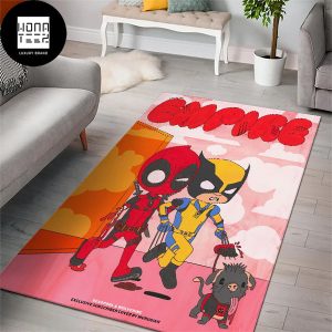 Deadpool And Wolverine New Cover Of Empire Magazine Pink Colors Fan Gifts Luxury Rug