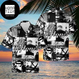 Deftones Album Covers Black And White Color 2024 Trendy Hawaiian Shirt