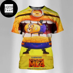 Despicable Me 4 New Poster This One Got Bite In Theaters July 03 2024 Fan Gifts All Over Print Shirt