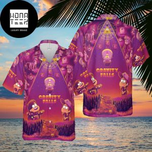 Gravity Falls With Full Characters Purple Color 2024 Trendy Hawaiian Shirt