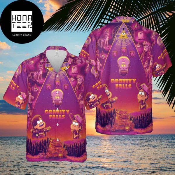 Gravity Falls With Full Characters Purple Color 2024 Trendy Hawaiian Shirt
