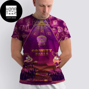 Gravity Falls With Full Characters Purple Color Fan Gifts All Over Print Shirt