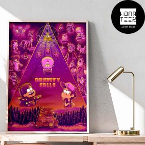 Gravity Falls With Full Characters Purple Color Fan Gifts Home Decor Poster Canvas