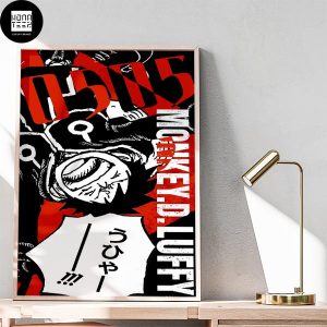 Happy Birthday To Monkey D Luffy Black And Red Fan Gifts Home Decor Poster Canvas