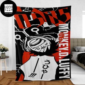 Happy Birthday To Monkey D Luffy Black And Red Fan Gifts Queen Bedding Set Fleece Blanket