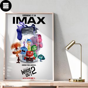 Inside Out 2 IMAX In Theaters June 14 2024 Fan Gifts Home Decor Poster Canvas