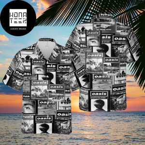 Oasis Album Covers Signature v2 Black And White Color 2024 Trendy Hawaiian Shirt