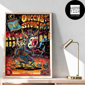 Queens Of The Stone Age Tour At Santa Barbara Bowl On 24 May 2024 Fan Gifts Home Decor Poster Canvas