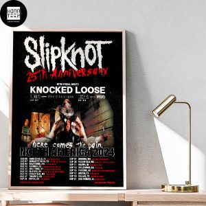 Slipknot 25th Anniversary Tour North America 2024 Tour Date Fan Gifts Home Decor Poster Canvas