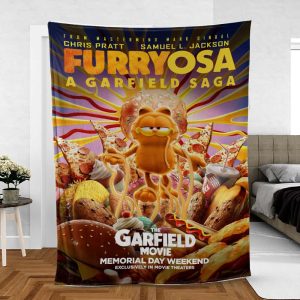 The Garfield Movie Cosplay Furiosa A Mad Max Saga Furryosa Luxury Fleece Blanket