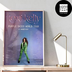 Tori Kelly The Purple Skies World Tour 2024 Tour Date Fan Gifts Home Decor Poster Canvas