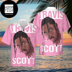 Travis Scott Jack Catus White And Pink Color Cute 2024 Trending Hawaiian Shirt