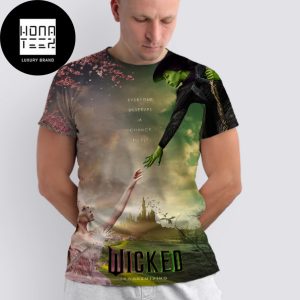 WICKED Movie New Poster Ariana Grande’s Glinda and Cynthia Erivo’s Elphaba Fan Gifts All Over Print Shirt