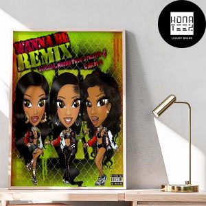 Wanna Be Remix By GloRilla And Megan Thee Stallion And Cardi B Fan Gifts Home Decor Poster Canvas