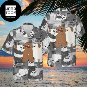 We Bare Bears Black And White Colors 2024 Trendy Hawaiian Shirt