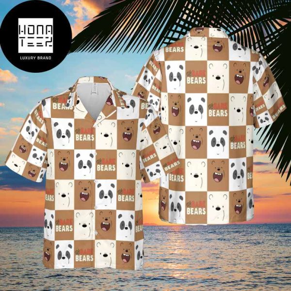 We Bare Bears White And Brown Color Cute 2024 Trendy Hawaiian Shirt