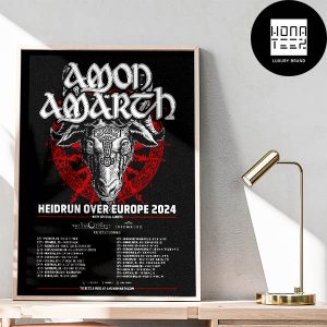 Amon Amarth Heidrun over Europe Tour 2024 Fan Gifts Home Decor Poster Canvas