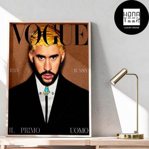Bad Bunny on Vogue Italy June 2024 Fan Gifts Home Decor Poster Canvas