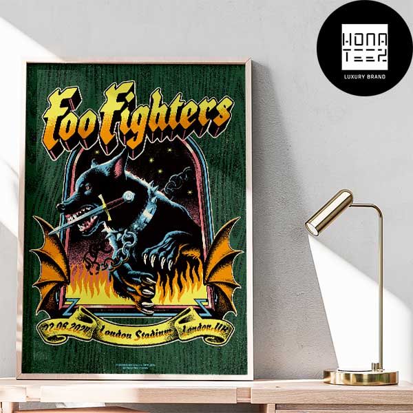 Foo Fighters at London Stadium in London on June 22 2024 Fan Gifts Home Decor Poster Canvas