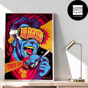 Foo Fighters at London Stadium on 20 June 2024 Fan Gifts Home Decor Poster Canvas