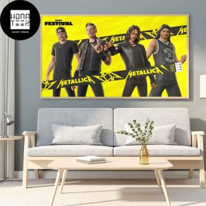 Metallica X Fortnite Collaboration Metallica Season in Festival Fan Gifts Home Decor Poster Canvas