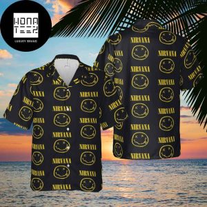 Nirvana Logo Signature Yellow 2024 Trendy Hawaiian Shirt